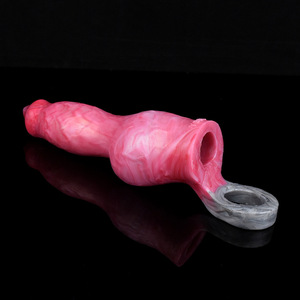 Funda para pene con anillo anticaída, alargamiento y extensor de pene de silicona suave, Juguetes sexuales para hombres, masturbador Masculino - Product Image 3