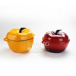 Casserole <span class=keywords><strong>en</strong></span> <span class=keywords><strong>fonte</strong></span> émaillée <span class=keywords><strong>en</strong></span> forme de poivron, <span class=keywords><strong>cocotte</strong></span>, plat de cuisson <span class=keywords><strong>en</strong></span> <span class=keywords><strong>fonte</strong></span> hollandaise - Product Image 5