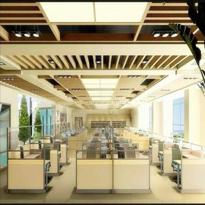 Panneau mural extérieur en aluminium avec revêtement en bois de couleur personnalisée pour bâtiment de bureaux - Product Image 1