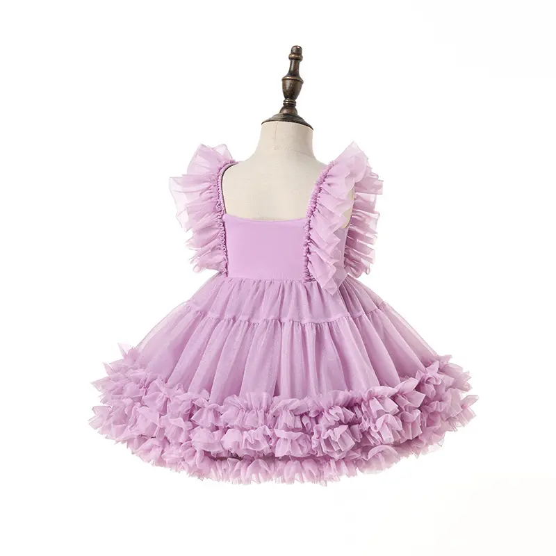 Yeni Model çocuk özel giyim kız moda kısa rahat dantel elbise çocuk elbiseleri giysi toptan bebek elbiseleri