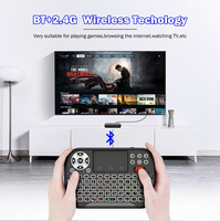 Nouveau clavier sans fil rétroéclairé rechargeable M2 Learning Code, télécommande Air Mouse 2.4G+BT pour Android TV Box, projecteur intelligent