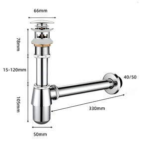 Ensemble <span class=keywords><strong>de</strong></span> <span class=keywords><strong>vidange</strong></span> <span class=keywords><strong>de</strong></span> lavabo en laiton poli pour salle <span class=keywords><strong>de</strong></span> bain, design moderne, garantie 3 ans, comprenant bonde <span class=keywords><strong>de</strong></span> <span class=keywords><strong>vidange</strong></span> en laiton et siphon bouteille - Product Image 5