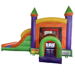 Party jumpers kids jumping bouncer <b>inflatable</b> rainbow castle combo bounce house with slide - Product Image 1