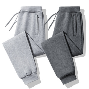 <span class=keywords><strong>Pantalon</strong></span> de sport décontracté pour <span class=keywords><strong>homme</strong></span> en pur coton, automne-hiver, ample, <span class=keywords><strong>grande</strong></span> <span class=keywords><strong>taille</strong></span>, tricoté, <span class=keywords><strong>taille</strong></span> mi-haute, doublé polaire, droit, respirant - Product Image 5