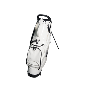 लक्जरी चमड़े के लुक गोल्फ स्टैंड बैग पु सामग्री प्रीमियम खत्म 5 डिवाइडर क्लब सुरक्षा - Product Image 3