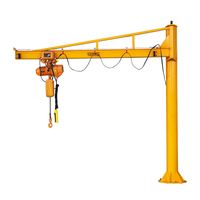 Grue à flèche motorisée murale de 1 tonne avec capacité de 10 tonnes, dotée de composants essentiels pour moteur et roulement