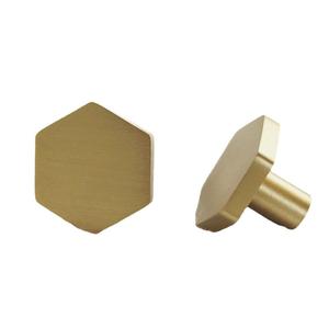 Nuoyi Brass Hexagonal Drawer Handle Minimalist Furniture <b>Knob</b> <b>Copper</b> Material Durable Design - Product Image 2