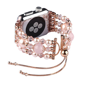 Femmes Sublimation Luxe Strass Perle <span class=keywords><strong>Bracelet</strong></span> Montre <span class=keywords><strong>Bracelet</strong></span> perle 38mm <span class=keywords><strong>42mm</strong></span> <span class=keywords><strong>apple</strong></span> <span class=keywords><strong>Watch</strong></span> pour la bande de Montre D'<span class=keywords><strong>apple</strong></span> - Product Image 3