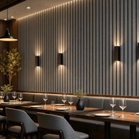 Panneau mural acoustique en bois gris WYRAX, panneau mural en bois à lattes, feutre gris, 3000x600x21mm, panneau absorbant le son, décoration murale pour salle de réunion