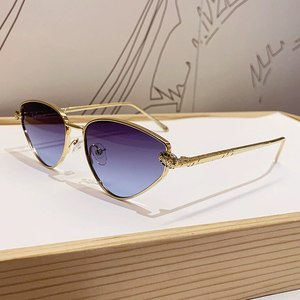 Lunettes de soleil de luxe œil de chat <span class=keywords><strong>serpent</strong></span> doré pour femme, monture triangulaire rétro, verres dégradés, protection UV400, lunettes de créateur tendance - Product Image 1