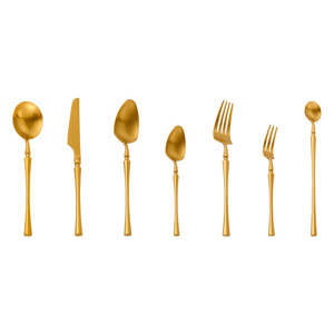 Ensemble de couverts miniatures en acier inoxydable 304, forme ovale, vaisselle durable pour les fêtes - Product Image 2