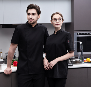 Personalizado Hotel Restaurante Café bar Chef <span class=keywords><strong>Ropa</strong></span> Tallas grandes Camarero <span class=keywords><strong>Camarera</strong></span> Personal <span class=keywords><strong>Ropa</strong></span> <span class=keywords><strong>DE</strong></span> TRABAJO Chef Chaqueta Uniforme Hombres Mujeres Chef Abrigo - Product Image 4