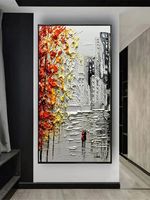Peinture à l'huile abstraite peinte à la main de style japonais sur toile, art mural de dessin animé, décoration de salon, décoration de salon, unique, originale, moderne