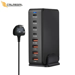 Carregador de parede USB C Gan 160w Power Gan 4 portas tipo C Pd dobrável USB de carregamento rápido adaptadores de energia universais