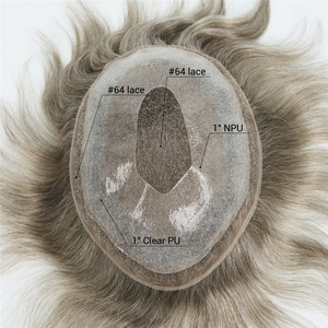 Newtimes <span class=keywords><strong>Hair</strong></span> Custom Indian Remy <span class=keywords><strong>Hair</strong></span> Steil Licht Gewicht 80% Dichtheid Kant Heldere Pu Heren Toupet Pruiken Met Onzichtbare Knopen - Product Image 1