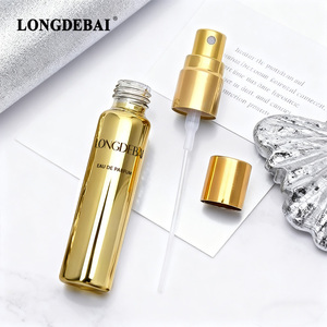 Botella de Perfume Personalizada de Alta Gama, Botella de Muestra de Perfume de Vidrio de 10 ml, Botella de Perfume Vacía Redonda Dorada, Plateada y Negra con Tapa - Product Image 5
