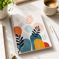 Carnet en cuir éco-responsable à spirale durable, papier lisse pour une écriture fluide, portable, pour l'école et le bureau, A4/A5, impression par sublimation vierge