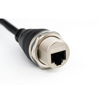 IP67 Wasserdichte Runde Cat5e RJ45 Buchse zur Paneelmontage 90 Grad