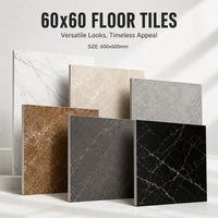 Carreaux de sol 60x60 en porcelaine émaillée, aspect marbre moderne de luxe, antidérapants, pour salle de bain et salle à manger