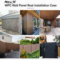 Revêtement mural extérieur en panneaux WPC, panneau mural anti-corrosion, panneau extérieur en bambou, revêtement extérieur composite pour maison, revêtement imperméable