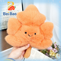 Vente chaude Jouet en peluche personnalisé Peluche douce en tissu Design feuilles d'érable d'automne Poupée animale pour cadeau d'enfant