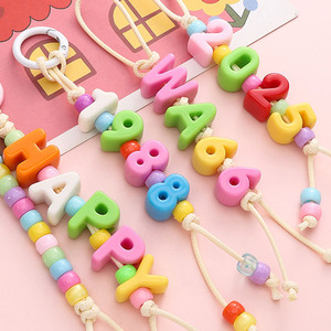 Tùy Chỉnh Bán Buôn Handmade Túi Quyến Rũ DIY Thư Bead Bện Nylon Chuỗi Paracord Rope Knot Keychain - Product Image 3