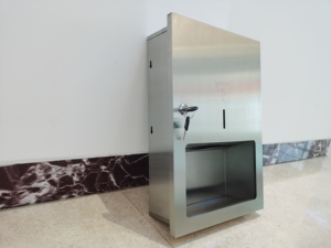 Distributeur d'essuie-tout manuel en acier inoxydable SUS304 pour immeuble de bureaux design moderne - Product Image 3