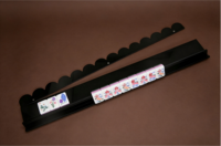 Support à Mahjong en Acrylique à Bord Ondulé Festonné, Support Premium pour Tuiles Solides pour Mahjong Américain et Domino