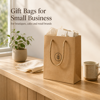 Sacs cadeaux pour petites entreprises, sacs cadeaux en papier kraft personnalisés avec poignées en corde torsadée, logo, sacs cadeaux en papier écologiques pour les cafés