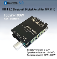 ZK-1002 HIFI TPA3116 5.0 Amplificateur Numérique Stéréo Haute Puissance 100W+100W pour Home Cinéma – Carte Amplificatrice Linéaire