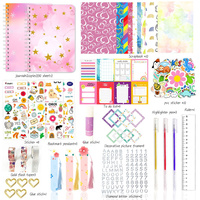 Set de Pegatinas para Diario Infantil, Set de Diario, Regalo de Cumpleaños para Adolescentes, Set de Papelería para Álbum de Recortes, 310x260x50mm