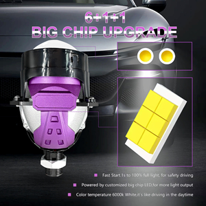 Ampoules de projecteur Bi-LED Chenlang Super Lumineuses 2,<span class=keywords><strong>5</strong></span> pouces 110W 30000LM avec grande lentille de rechange, phares LED sans perte, double laser pour voitures - Product Image 2