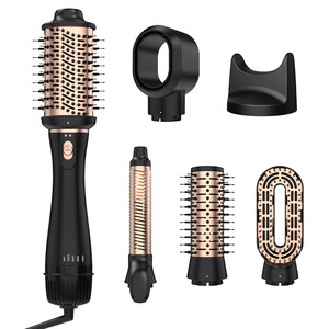 Ensemble de brosses à air chaud ioniques 5 en 1 avec fonction de verrouillage, multi-styles, bouclage, lissage, volumisation, double tension, styler de voyage - Product Image 4