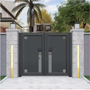 Nhà đu cổng điện tự động thiết kế hiện đại kim loại bên ngoài lối vào cổng nhôm trượt đường lái xe cửa - Product Image 3