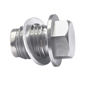 M14*1.5 Neodymium Magnetic Oil Pan Drain Screw CNC Engine Oil Drain Plug With Silver Gasket For Car Motorbike Transmission - Product Image 6