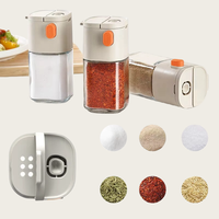 Pot d'assaisonnement quantitatif multifonctionnel de 180ml bouteille d'assaisonnement en verre de type presse pot de sel de cuisine épices et poivrières