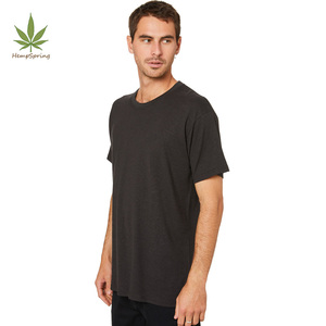 男性用Tシャツカスタム麻コットンTシャツ中国空白ラウンドクルーネック麻服麻Tシャツ持続可能なTシャツ - Product Image 6