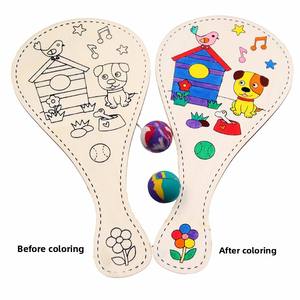 Raquette de <span class=keywords><strong>peinture</strong></span> en bois créative pour enfants, cadeau de Noël à la main, design graffiti, cadeau - Product Image 5