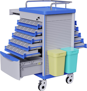 Carrito <span class=keywords><strong>de</strong></span> Medicamentos con Cajones Dobles <span class=keywords><strong>de</strong></span> Doble Cara Liaison Medical MN-DC001, Mueble <span class=keywords><strong>de</strong></span> Hospital, Cajón Divisible, Capacidad <span class=keywords><strong>de</strong></span> Carga <span class=keywords><strong>de</strong></span> 440 LB - Product Image 2