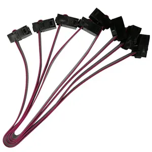 Custom 2 3 4 5 6 7 8 9 10 12 13 14 15 16 18 20 24 30 40 pin flach band idc kabel mit flexible flach kabel