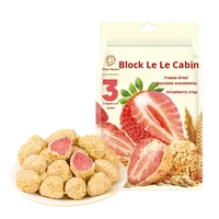 ZHONGBAO Vriesdroogde Fruit Snacks Zoete Gedroogde Aardbeien Gesneden Graan Snack Bulk Groothandel 38g