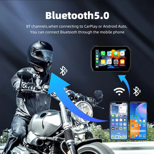 Navegador GPS portátil para motocicleta con CarPlay, Android Auto, Airplay, Autolink, resistente al agua IP67, pantalla IPS de 5 pulgadas 2.5D y mapa mundial. - Product Image 6