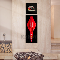 Décoration murale artistique personnalisée en résine de fibre de verre peinte à la main, sculpture de cadre de voiture de course F1, modèle de voiture de course imité Ksart