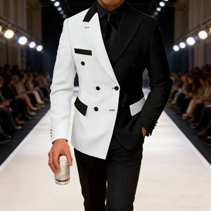<span class=keywords><strong>Costume</strong></span> de mariage deux pièces pour <span class=keywords><strong>homme</strong></span>, en laine peignée respirante, à double boutonnage, avec braguette boutonnée, idéal pour le marié et le témoin - Vente en gros - Product Image 1