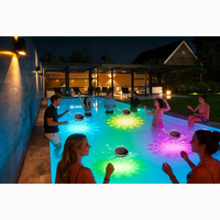 Lampe solaire portable pour piscine, étanche IP67, couleur pleine, corps en ABS+PC, DC24V, lampe LED sous-marine sécurisée pour la décoration de piscine