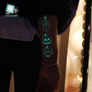 Impermeable personalizada que brillan en la oscuridad de los niños extraíble <span class=keywords><strong>tatuaje</strong></span> temporal los niños <span class=keywords><strong>robot</strong></span> máquina de <span class=keywords><strong>tatuaje</strong></span> pegatinas - Product Image 6
