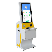 Kiosque d'enregistrement d'hôpital Kiosque tactile interactif de 32 pouces Pos Carte de paiement Kiosque d'imprimante libre-service A4 pour des écoles de banques