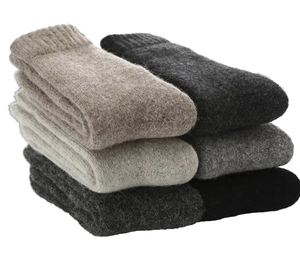 Mid Calf Woolen <strong>Cashmere</strong> Thermal Winter <strong>Socks</strong> for <strong>Men</strong> Women Long Soft Hosiery Logo Cuff Crew Solid Color Warm Winter Gift <strong>Socks</strong> - Product Image 1