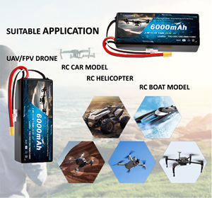 SAHAMP evrensel 6S 25C 22.2V 6000mAh yüksek hızlı katı hal pil paketi sabit kanat/kros Drones endüstriyel ekipman - Product Image 6