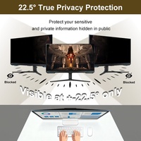 Filtre de confidentialité anti-espion bidirectionnel pour moniteur Samsung 28 pouces 16:9, protecteur anti-reflet amovible bloquant la lumière bleue